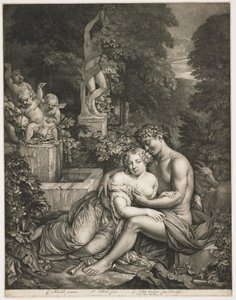 Pan og Pomona, ca. 1685 (mezzotint)